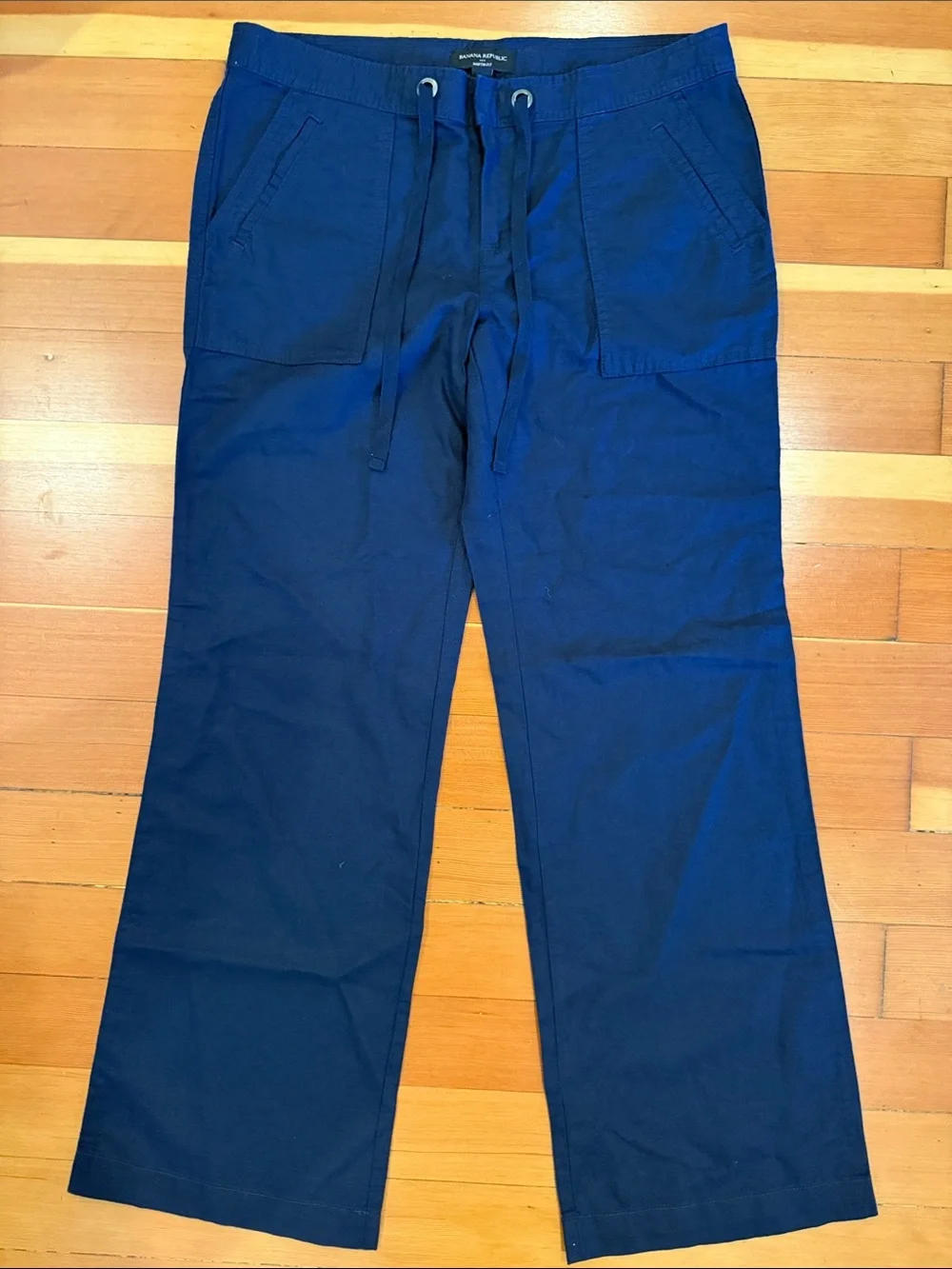 Banana Republic Martin fit linen/cotton wide leg pants